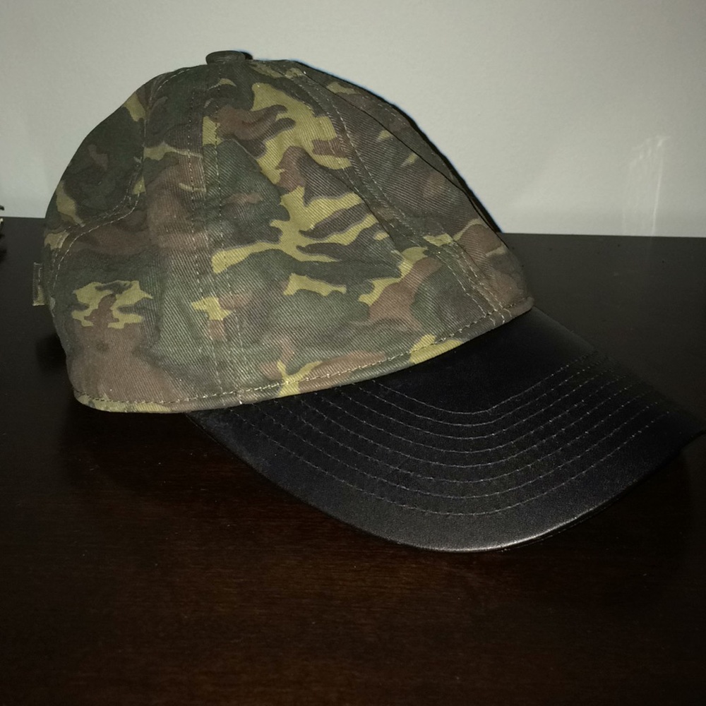 Camo Cap with Leather Visor